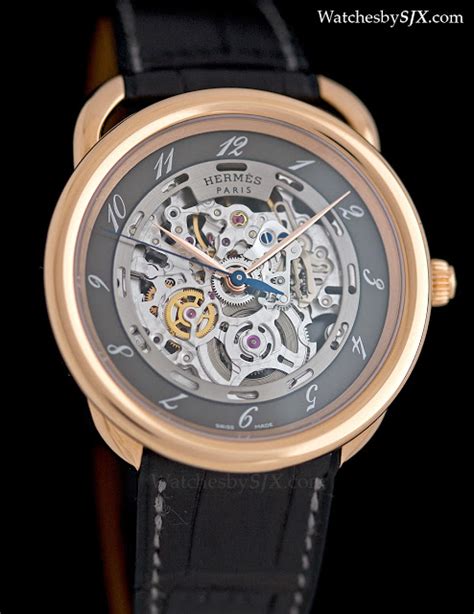 hermes skeleton watch